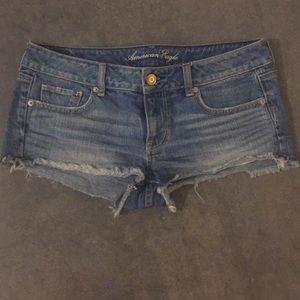 American Eagle cropped jean shorts